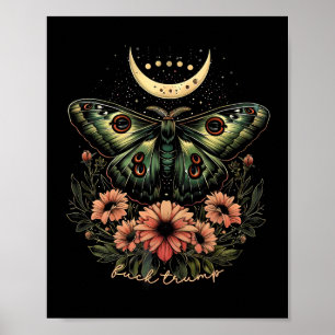 Poster Celestial Luna Moth Sutil Anti Trump