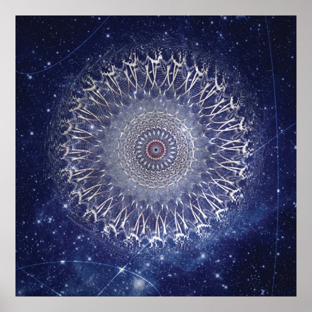 Poster Celestial Mandala Galaxy Art (Frente)