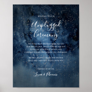Poster Celestial Night Sky Silver Unplugged Ceremony Sina