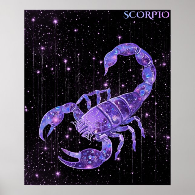 Poster Celestial Scorpio – Astrology Art (Frente)