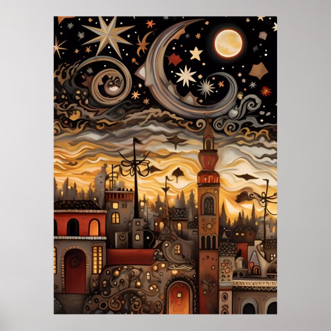 Poster Celestial Sky Boho (Frente)