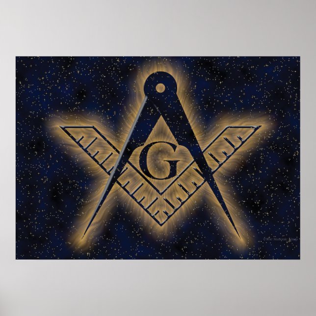 Pôster Celestial Square and Compasses (Frente)