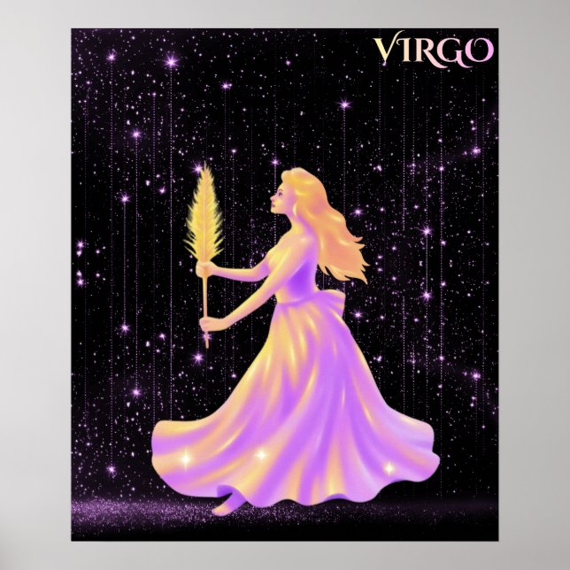 Poster Celestial Virgo – Astrology Art (Frente)