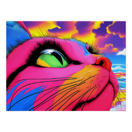 Pôster Célestial Whiskers: Sonho de Gato