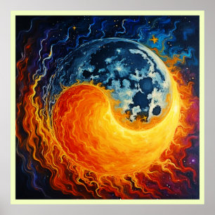 Poster Celestial Yin Yang Art