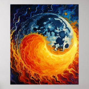 Poster Celestial Yin Yang Art