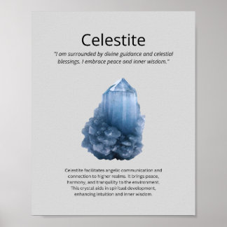 Poster Celestite Crystal Significa