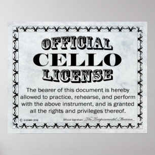 Pôster Cello License