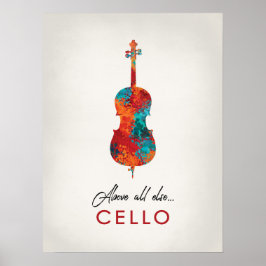 Poster Cello - Música Colorida Bril
