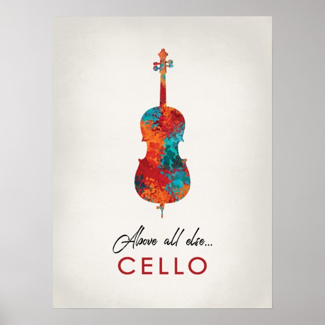 Poster Cello - Música Colorida Bril (Frente)
