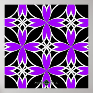 Pôster Celta Espelhado (Roxo Invertido)