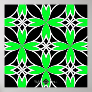 Poster Celta Espelhado ( Verde Invertido )