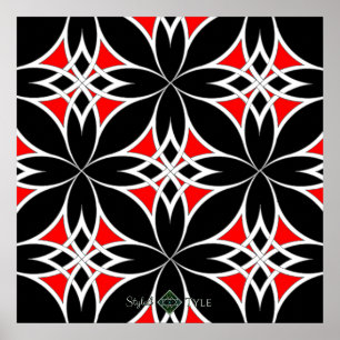 Poster Celta Espelhado (Vermelho)