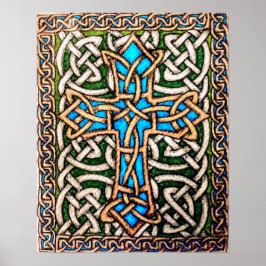 Poster "Celtic Cross Design" - Caneta e Lápis
