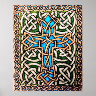 Poster "Celtic Cross Design" - Caneta e Lápis