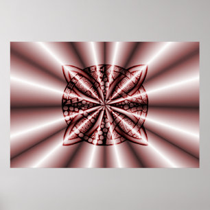 Pôster Celtic Knot Original Único Vermelho