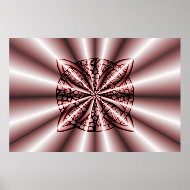 Pôster Celtic Knot Original Único Vermelho (Frente)