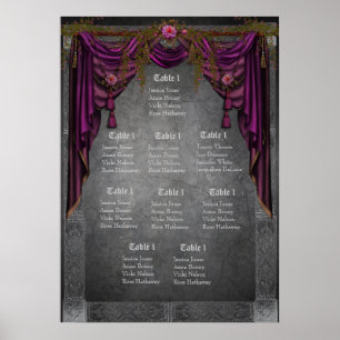 Pôster Celtic Medieval Wedding Seating Chart