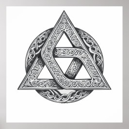 Poster Celtic symbol, trinity knot