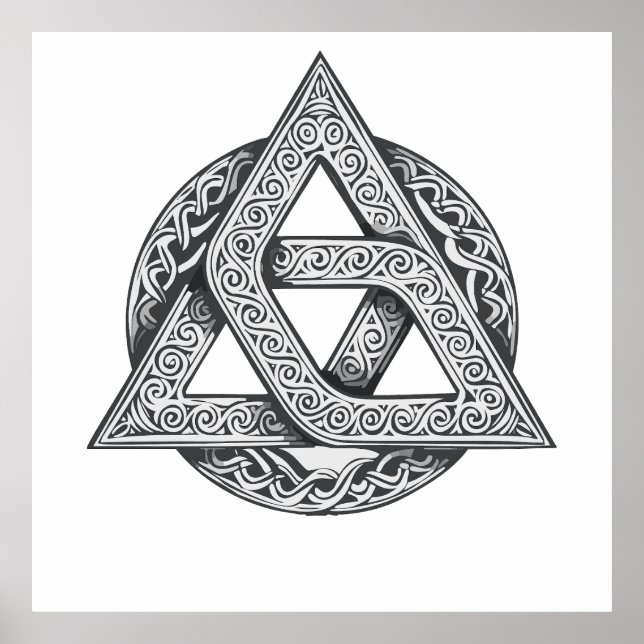 Poster Celtic symbol, trinity knot (Frente)