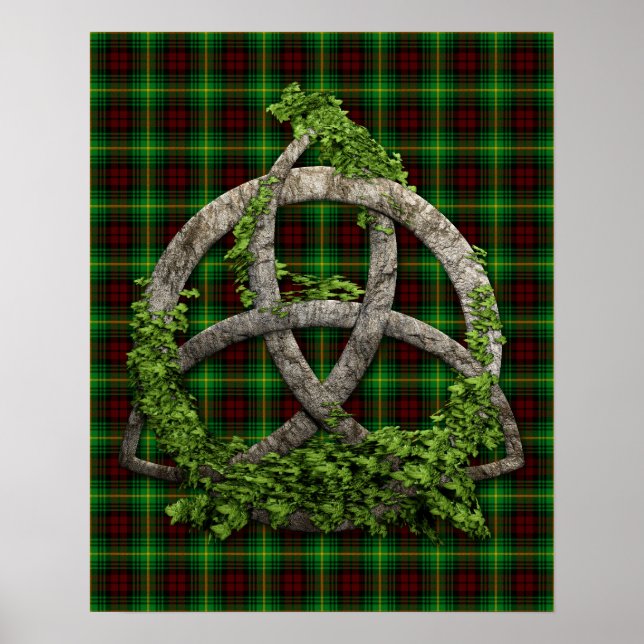 Poster Celtic Trinity Knot E Clan Martin Tartan (Frente)