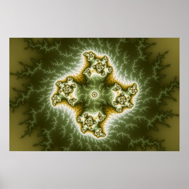 Poster Célula Vegetal - Arte Fractal (Frente)