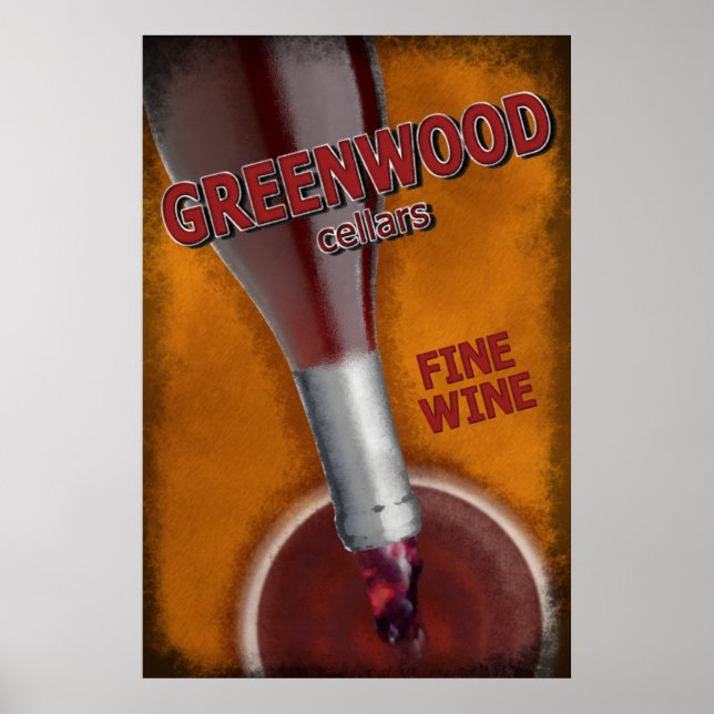 Poster Células de Greenwood - Vinho fino (Frente)