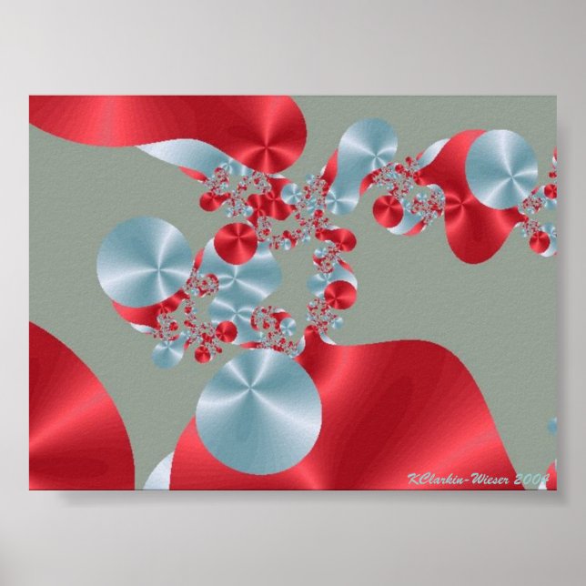 Poster Células vermelhas e brancas (Frente)