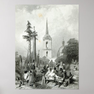 Pôster Cemitério da igreja de Smolensko