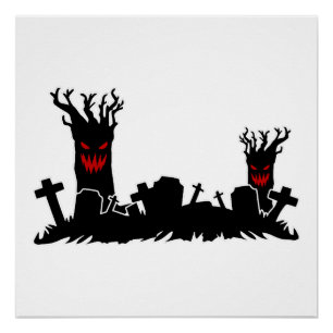 Pôster Cemitério de Halloween