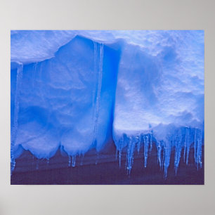 Pôster Cemitério de Iceberg Pleneau, Antártida: Azul
