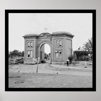 Poster Cemitério Gatehouse em Gettysburg 1863