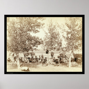 Poster Cena 1887 do comensal do vaqueiro