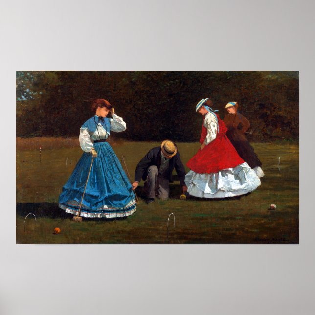 Poster Cena Croquet do Homer Winslow (Frente)
