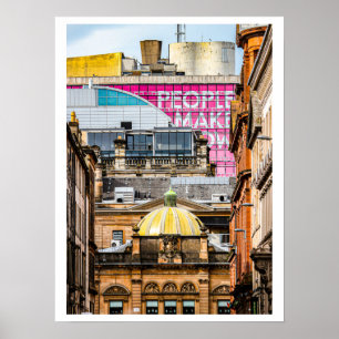 Poster cena da cidade de Glasgow