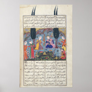 Poster Cena da corte em um jardim