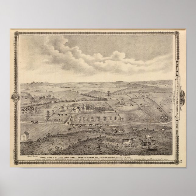 Poster Cena da manhã, fazenda da JD Rivers (Frente)