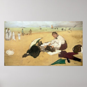 Pôster Cena da praia de Edgar Degas  