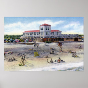Pôster Cena da praia de St Augustine Florida