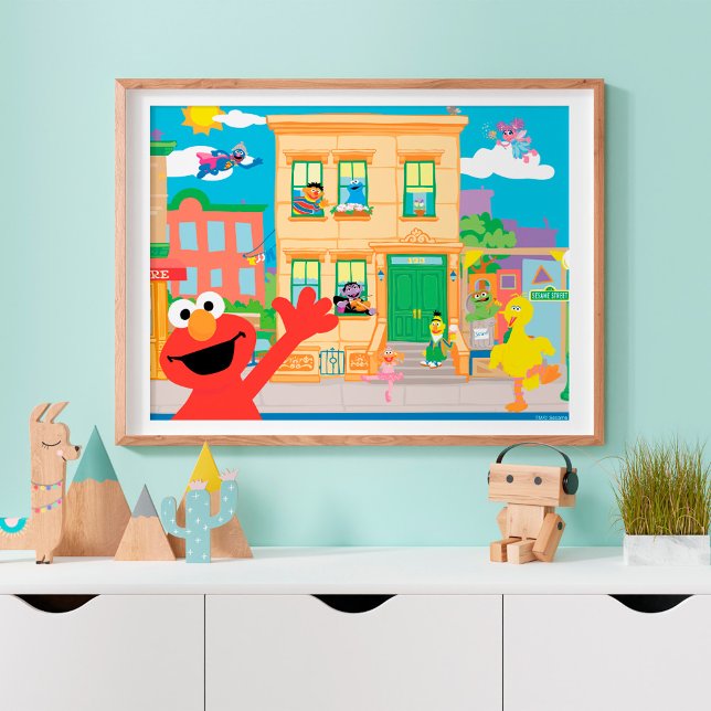 Poster Cena da rua Elmo Sesame (Criador carregado)
