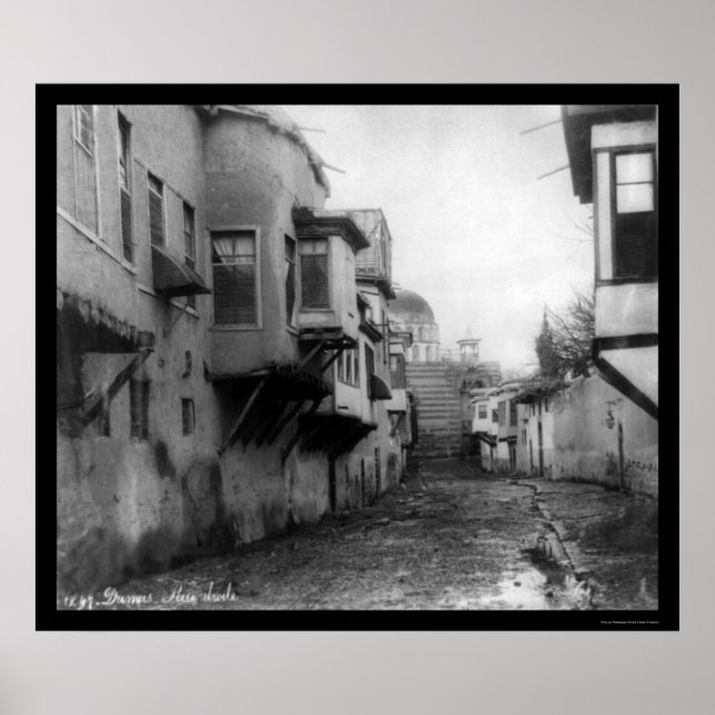 Poster Cena da rua em Damasco, Síria 1895 (Frente)