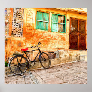 Poster Cena da Rua Rajasthan: Estilo Indiano