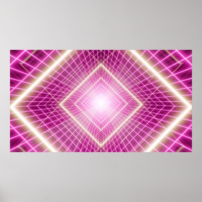 Poster cena de arte retrô e pop de ficção científica. (Frente)