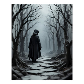 Pôster Cena de Assalto de Papercraft Florestal