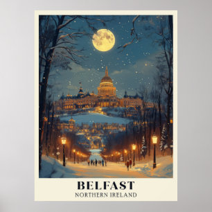 Poster cena de Belfast Winter Night