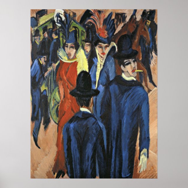 Poster Cena de Berlim - Ernst Ludwig Kirchner, (Frente)