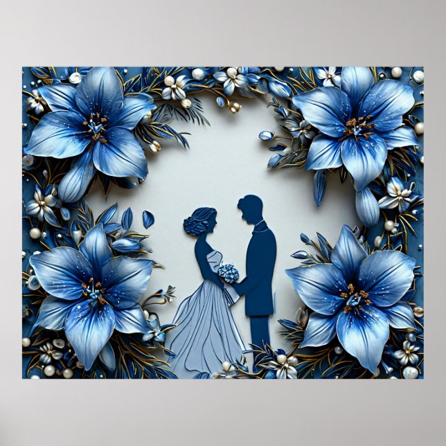 Poster Cena de Casamento Elegante (Frente)