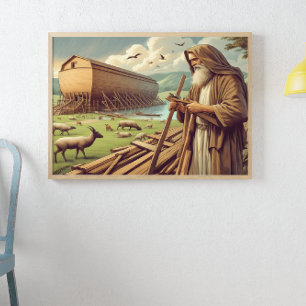 Poster Cena de Construção de Arca de Noah