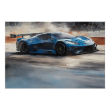 Cena de Corrida Urbana Azul Dinâmica