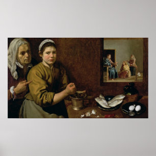 Poster Cena de cozinha